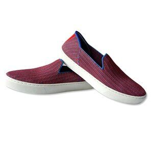 Rothy's Womens Shoes Size 7 Tangerine Triple Stitch Slip-On Sneaker